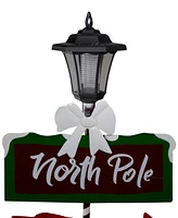 Northlight 49.75' North Pole Light Up Lantern Post Christmas Sign