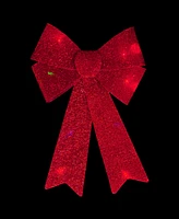 Northlight 17" Led Red Tinsel Bow Christmas Decoration