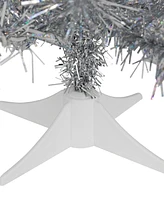 Northlight 2' Silver Tinsel Pine Artificial ChristmasTree