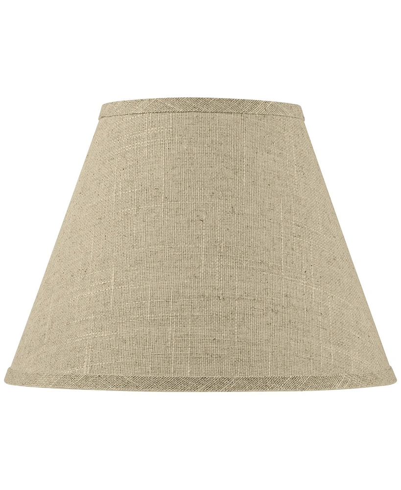 Springcrest Fine Burlap Small Empire Shape 6" Top x 12" Bottom x 9" Slant (Spider) Replacement with Harp and Finial