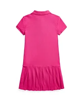 Polo Ralph Lauren Big Girls Pleated Stretch Mesh Dress