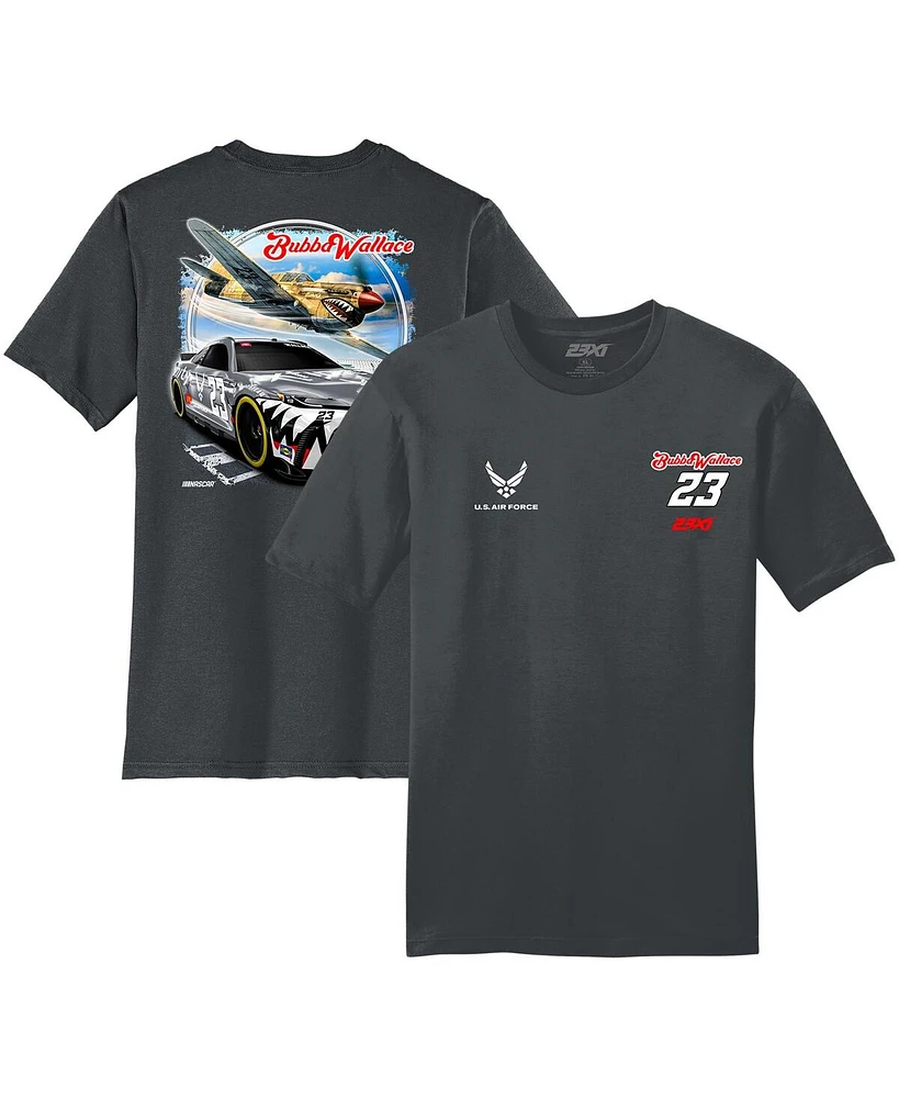 23xi Racing Men's Charcoal Bubba Wallace U.s. Air Force Car T-Shirt