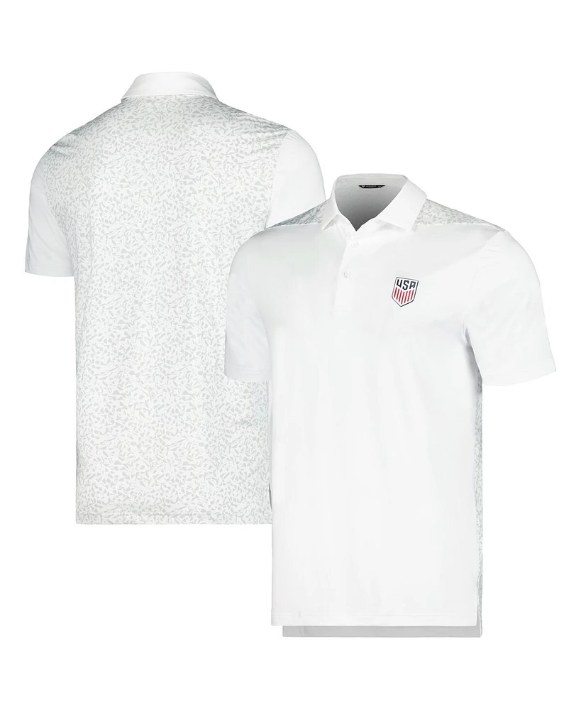 LevelWear Men's White Usmnt Spry Performance Polo