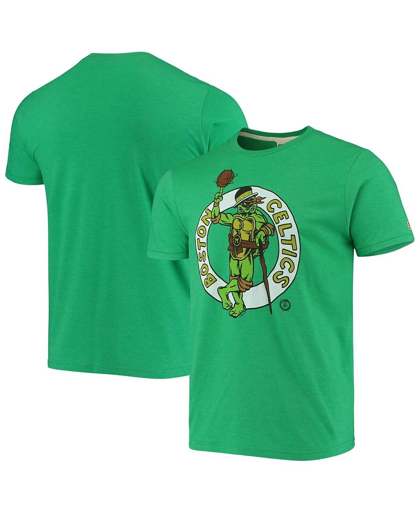 Homage Men's Kelly-Green Boston Celtics Nba x Teenage Mutant Ninja Turtles Tri-Blend T-Shirt