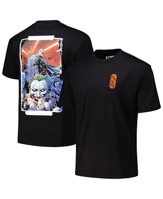 Freeze Max Men's Black Batman Comics the Joker Loose Fit T-Shirt