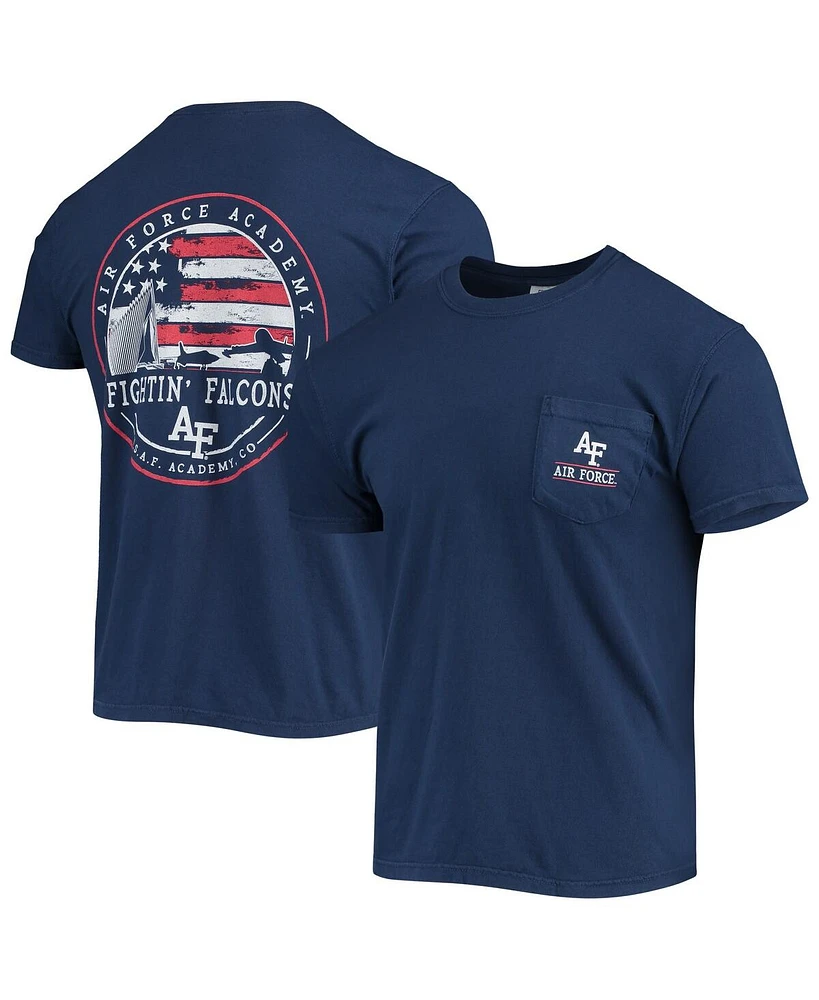 Image One Men's Navy Air Force Falcons Campus Americana T-Shirt