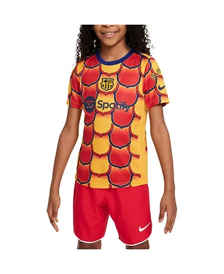 Nike Big Boys and Girls Gold Barcelona 2023/24 Drac Pack Academy Pro Pre-Match Top