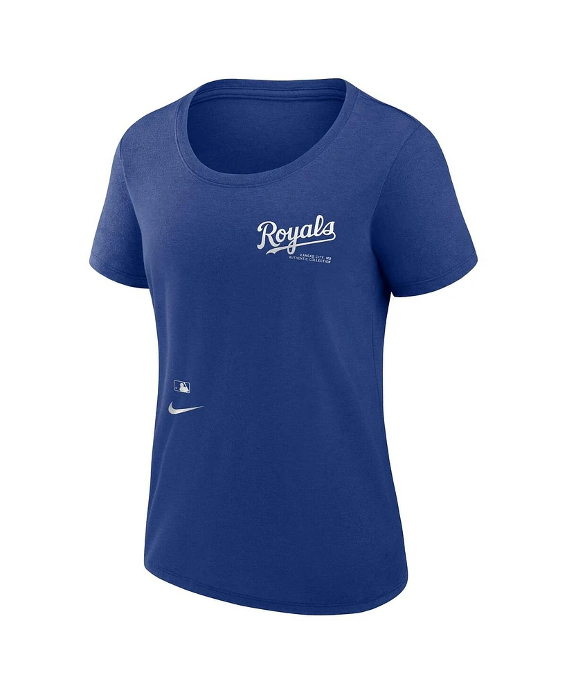 Nike Women's Royal Kansas City Royals Authentic Collection Performance Scoop Neck T-Shirt
