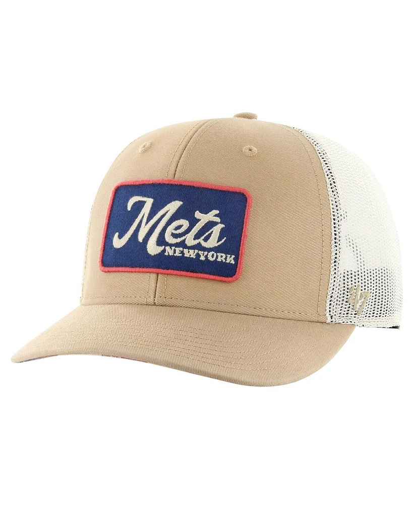 '47 Brand Men's Khaki New York Mets Glory Daze Trucker Adjustable Hat