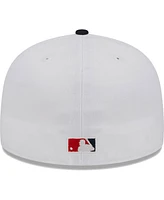 New Era Men's White/Navy California Angels Optic 59FIFTY Fitted Hat