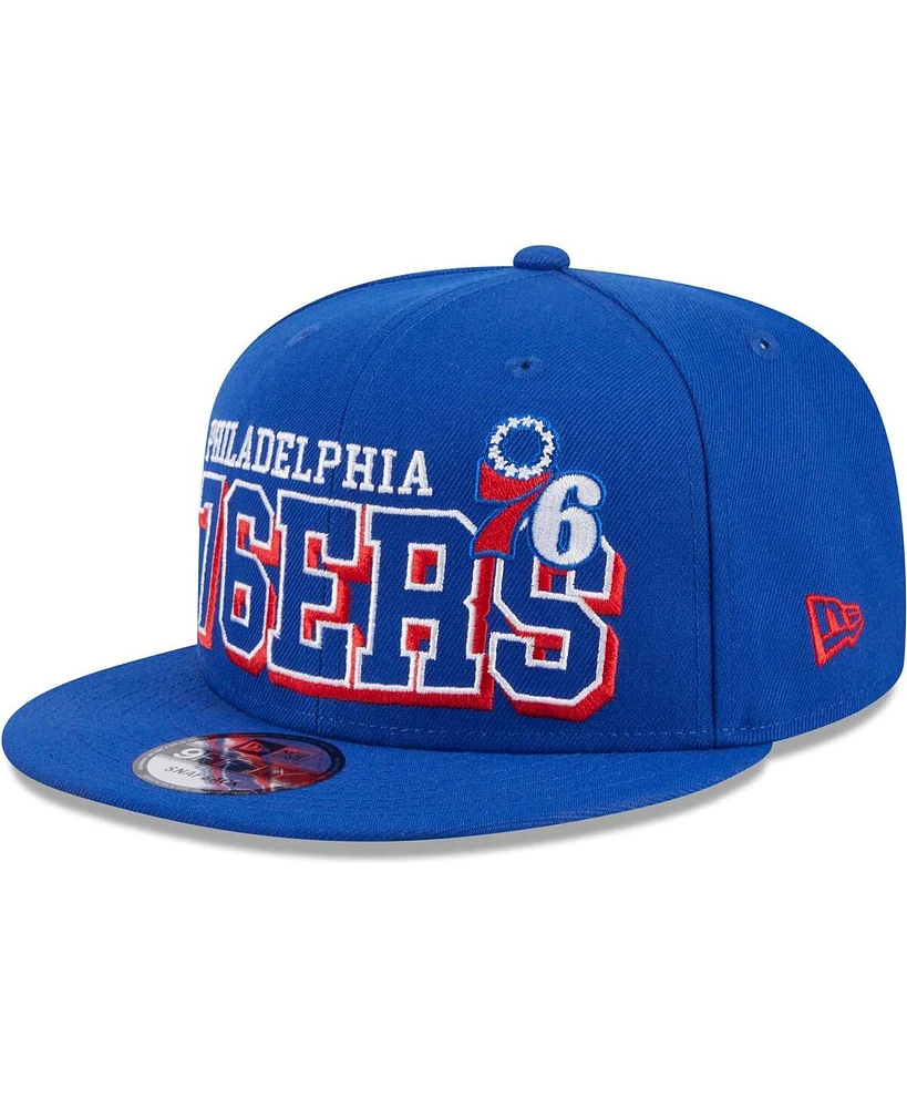 New Era Men's Royal Philadelphia 76ers Gameday 9FIFTY Snapback Hat