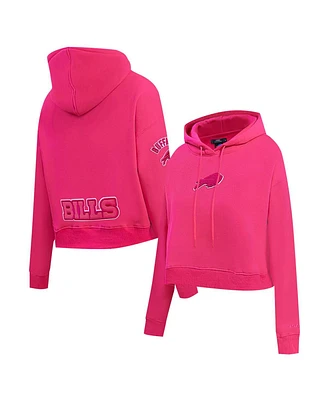 Pro Standard Women's Pink Buffalo Bills Triple Cropped Fleece Pullover Hoodie