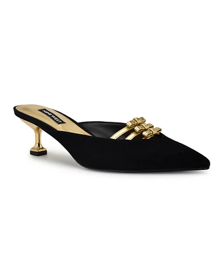 Nine West Women's Weeka Slip On Pointy Toe Dress Mule Pumps