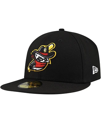 New Era Men's Black Quad Cities River Bandits Authentic Collection 59FIFTY Hat