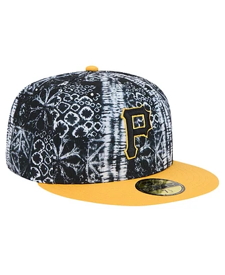 New Era Men's Black Pittsburgh Pirates Sands 59FIFTY Fitted Hat