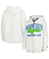 The Wild Collective Men's Heather Gray Minnesota Lynx Washed Full-Zip Hoodie