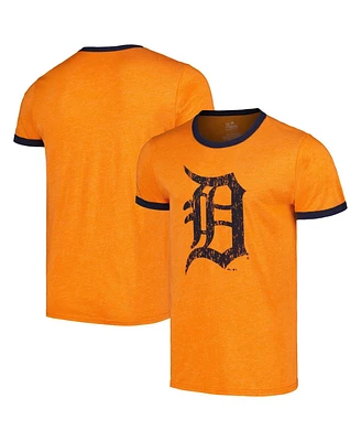 Majestic Men's Threads Orange Detroit Tigers Ringer Tri-Blend T-Shirt