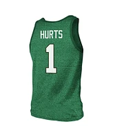 Majestic Men's Threads Jalen Hurts Kelly Green Philadelphia Eagles Tri-Blend Player Name Number Tank Top