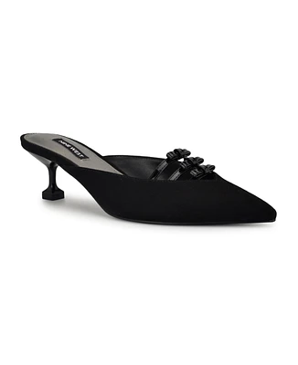 Nine West Women's Weeka Slip On Pointy Toe Dress Mule Pumps