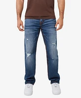 True Religion Men's Ricky Straight Super T Flap Jeans