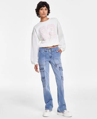 Planet Heart Juniors Bubble Hem Sweatshirt Bootcut Jeans