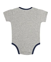 Outerstuff Newborn Baby Boys and Girls Gray/White New York Yankees Two-Pack Play Ball Bodysuit Set