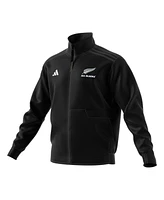 Adidas Men's Black New Zealand Rugby 2024/25 Anthem Full-Zip Jacket