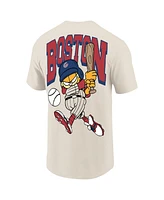 Ripple Junction Men's Cream Garfield Boston Baseball T-Shirt