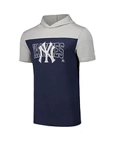 New Era Men's Navy York Yankees Active Brushed Hoodie T-Shirt