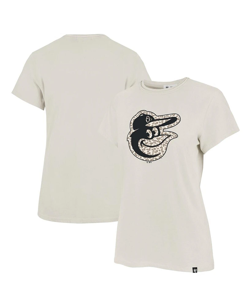 '47 Brand Women's Oatmeal Baltimore Orioles Imprint Frankie T-Shirt