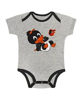 Outerstuff Newborn Baby Boys and Girls Gray/White Baltimore Orioles Two-Pack Play Ball Bodysuit Set