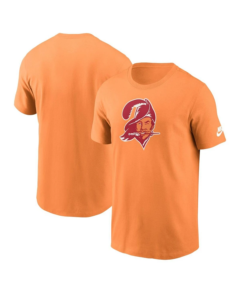 Nike Men's Orange Tampa Bay Buccaneers Rewind Logo Essential T-Shirt