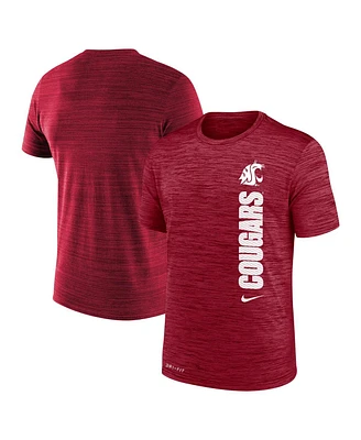 Nike Men's Crimson Washington State Cougars 2024 Sideline Velocity Legend Performance T-Shirt