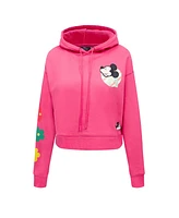 Freeze Max Women's Purple Mickey Friends Oversized Cropped Pullover Hoodie