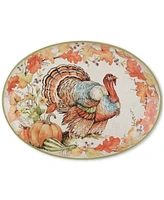 Certified International Autumn Breeze Oval Turkey Platter