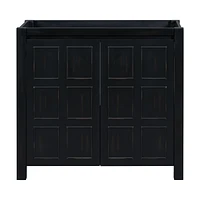 Simplie Fun 36" Retro Espresso Bathroom Vanity Cabinet