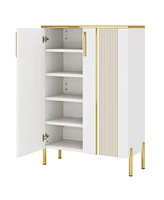 Tribesigns Shoe Cabinet with Doors, 6