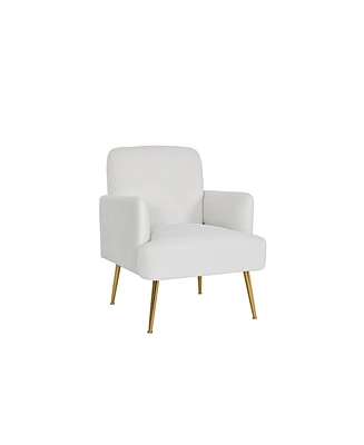 Hulala Home Rosa Contemporary Upholstered Armchair with Metal Legs