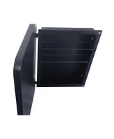 Streamdale Furniture Recessed Black Metal Medicine Cabinet with Mirror and Shelves