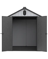 Streamdale Furniture 6x8FT Plastic Storage Shed: Big Storage for Backyard and Garden