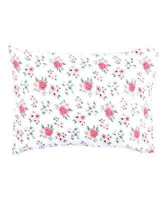 Hudson Baby Infant Girl Cotton Toddler Pillow Case, Vintage Floral, One Size