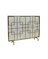 Streamdale Furniture Dorothy Modern Single Panel Iron Fireplace Screen