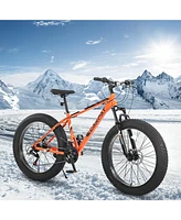 Streamdale Furniture 26" Fat Tire Bike: Shimano 21-Speed, Dual Disc Brakes, Front Suspension