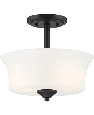 Designers Fountain Bronson 12" Metal 2 Light Semi Flush