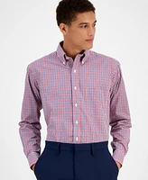 Club Room Men's Regular-Fit Gingham Dress Shirt, Created for Macy's