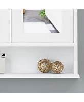 Streamdale Furniture Modern Faux Wood Medicine Cabinet With Shelving