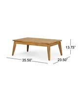 Acacia Wood Chat Set With Rope Weave And Water-Resistant Cushions