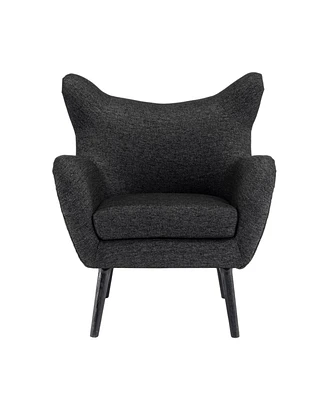 Simplie Fun Mid-Century Modern Wingback Armchair With Oak Legs