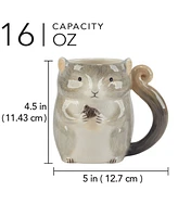 Certified International Woodland Critters 3-d Mugs, Set of 4