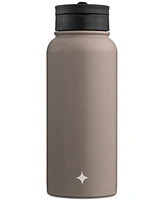 JoyJolt Stainless Steel Water Bottle with Flip Lid & Sport Straw Lid, 32-oz.